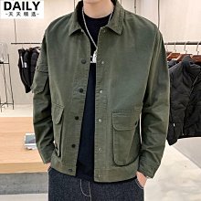 精選春季新款工裝夾克男士痞帥外套男裝男生大碼春秋沖鋒衣男-時尚男裝 歷史價格詳細信息