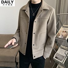 精品男士秋冬 高級感毛呢外套男秋冬季新款韓版潮流百搭帥氣休閒夾克男上衣 速發 歷史價格詳細信息
