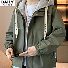 假兩件連帽夾克男春秋季裝大碼日系oversize潮流牌休閑沖鋒衣外套 歷史價格詳細信息