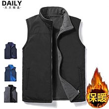 背心外套 大尺碼背心男 秋冬雙面穿馬甲 男士戶外運動抓絨背心 搖粒絨無袖刷毛馬夾 無袖外套 休閒馬甲男 歷史價格詳細信息