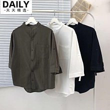 襯衫男 精緻立領 四季款 日系清新 純棉素色 牛津紡 休閒百搭 長袖襯衫男 休閒襯衫男 男生襯衫 寬鬆襯衫男~時尚男裝 歷史價格詳細信息
