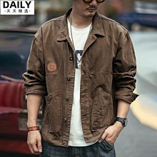 美式復古重磅工裝外套男 牛仔夾克男 秋冬裝獵裝休閒潮流外套 寬鬆大尺碼上衣 牛仔外套男天天精選 歷史價格詳細信息