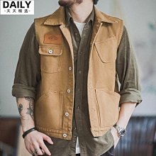 馬甲多口袋帆布攝影釣魚馬甲志願者工裝馬甲漁夫背心男馬甲背心多口袋工裝背心工具背心-潮流精選 歷史價格詳細信息