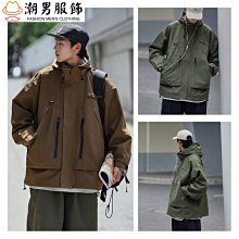 日系戶外連帽機能工裝外套男長袖寬鬆半拉鏈防風衝鋒衣夾克m-2xl 連帽外套 風衣外套 長袖帽t 運動外套 防風外套-潮男服飾 歷史價格詳細信息