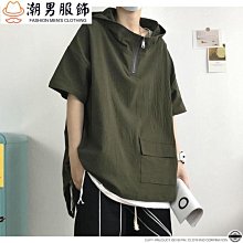 夏季帶帽t恤男短袖ins潮流港風寬松套頭衫潮牌男裝一件代貨打底衫-靚仔男裝 歷史價格詳細信息