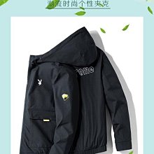 新品 新款男裝休閒連帽男裝夾克外套 時尚休閒夾克外套 夾克男春季新款中青年男士棒球領外套-可開發票 歷史價格詳細信息