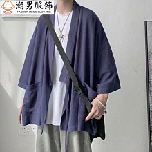 夏季棉七分袖男士襯衫韓版寬松潮流百搭工裝短袖襯衣-靚仔男裝 歷史價格詳細信息