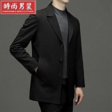 商務新款休閑風衣夏季寬松大碼外套男士中長款西裝上衣男裝潮-時尚男裝 價格比較,價格查詢,歷史價格詳細信息