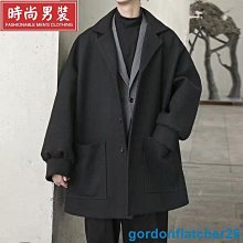 【】設計感風衣男中長款外套春秋季韓版潮流帥氣休閒百搭英倫 歷史價格詳細信息