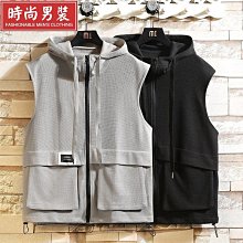 新品男裝無袖背心 加大尺碼上衣 健身背心夏季背心男士寬鬆港風ins寬肩無袖T恤原宿風潮流學生透氣汗衫-毛毛男裝 歷史價格詳細信息