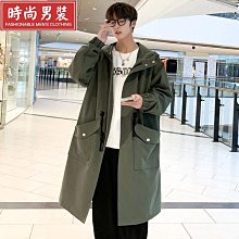 中長款連帽風衣男 過膝大衣 秋季上衣 休閒外套男 青年薄款外套 學生寬鬆百搭男裝 男士外套薄外套天天精選 歷史價格詳細信息