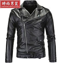 新款時尚休閒皮衣外套男立領拉鍊刺繡PU皮衣夾克男機車服上衣-毛毛男裝 歷史價格詳細信息