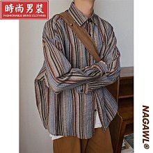 【直條長襯】休閒襯衫 韓風襯衫 上班襯衫 紳士【M-3XL】 歷史價格詳細信息