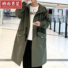 秋季寬鬆風衣男中長款大衣外套潮流潮牌休閒個性日系痞帥寬鬆上衣-时尚男装 歷史價格詳細信息