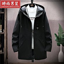 風衣男中長款風衣夾克加大尺碼風衣男韓版潮流帥氣過膝大衣外套休閒寬鬆外套A0929 高檔過膝中長款風衣男士薄款-时尚男装 歷史價格詳細信息