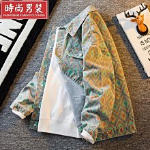 春秋款高端牛仔外套男装日系潮流百搭多口袋工装宽松大码休闲夹克天天精選 歷史價格詳細信息