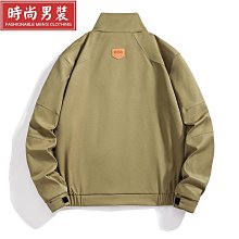 春季新款潮流男士防風外套 韓版時尚拉鍊口袋裝飾連帽外套 學院風寬鬆休閒夾克 百搭大尺碼外套 薄外套 短版風衣-潮男服飾 歷史價格詳細信息