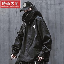 外套女國潮機能風巫師帽夾克男女厭世喪系高街情侶寬鬆拉鍊衝鋒衣-潮男服飾 歷史價格詳細信息