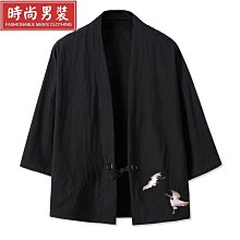 道袍外套男夏季薄款新中式民國風大碼男裝短袖襯衫漢服唐裝中山裝-雅怡尚品 歷史價格詳細信息