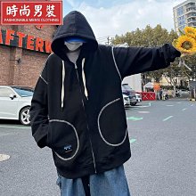 品牌男士外套春秋季新款潮流連帽夾克衫中青年寬鬆休閒男裝上衣男 歷史價格詳細信息