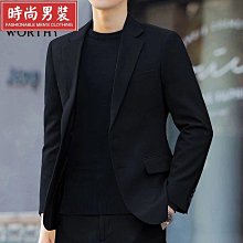 春秋季男士西裝新款韓版商務休閑職業正裝修身小西服外套潮流帥氣西裝外套 西裝外套男-港仔男裝 歷史價格詳細信息