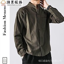 麻襯衫男 長袖日系男士襯衫 長袖襯衫 男士白襯衫 中國風男裝襯衣  寬鬆大碼男士薄外套 棉麻休閒上衣 港風襯衣-潮男服飾 歷史價格詳細信息