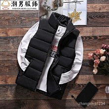 新款立領保暖馬甲 時尚休閒馬甲 男士青年素色冬季無袖無袖 秋冬加厚保暖背心 外套 背心 棉衣 男外套 防風 加厚男 歷史價格詳細信息