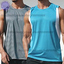 運動上衣 健身上衣 背心T恤  短袖上衣 田徑背心男夏季透氣彈力藍球服健身休閒跑步馬拉松運動無袖速乾衣  滿599免運 歷史價格詳細信息