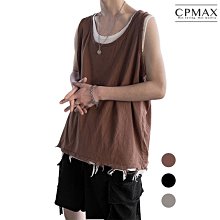 CPMAX潮流寬鬆無袖背心T恤 無袖背心 背心T恤 寬鬆背心 無袖T恤 潮流背心 無袖上衣 寬鬆T恤 潮流T【VE12】 歷史價格詳細信息