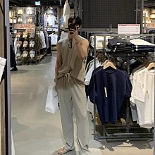 高級感灰色抽繩運動褲女春秋2023新款高腰垂感闊腿褲休閒百搭衛褲 歷史價格詳細信息