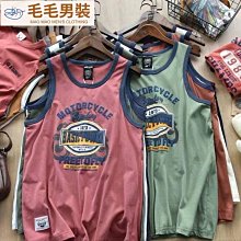 美式背心男夏大碼300斤坎肩寬松復古印花運動健身無袖t恤ins潮牌-毛毛男裝 歷史價格詳細信息