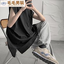 夏季純棉背心男馬甲無袖t恤外穿潮寬松全棉籃球運動坎肩學生汗衫-毛毛男裝 歷史價格詳細信息