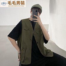 工裝背心 多袋背心 機能背心 戰術背心 男 女 復古 情侶 外套 寬鬆 工裝馬甲 漁夫背心 短版上衣-毛毛男裝 歷史價格詳細信息
