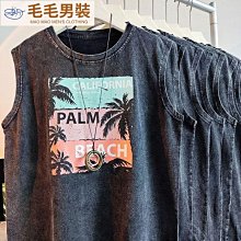 背心 男 無袖上衣 無袖背心 美式帥氣純棉無袖汗背心男款夏季ins潮牌字母印花坎肩T恤上衣外搭满599免運 歷史價格詳細信息