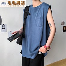 夏季港風男士背心寬松夏季純色無袖潮流休閑背心 歷史價格詳細信息