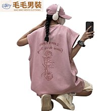 男無袖上衣背心男純棉男士無袖t恤跨欄背心寬肩大碼印花港風背袖寬大1/2件裝-潮流精選 歷史價格詳細信息