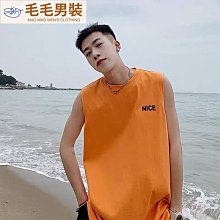 簡約純棉背心無袖T恤麻灰色素色無袖寬鬆男女款打底訓練t-毛毛男裝 歷史價格詳細信息