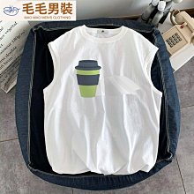 美式運動背心男士夏季潮牌寬松坎肩上衣潮休閑ins學生籃球無袖t恤-毛毛男裝 歷史價格詳細信息