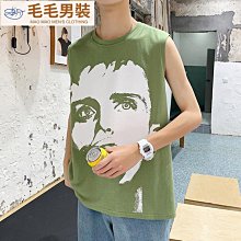 健身砍袖坎肩背心男潮牌ins個性潮流夏季外穿破洞運動色 歷史價格詳細信息