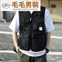 馬甲外搭男多袋工裝小背心馬夾日系cityboy外套疊穿無袖夾克潮-毛毛男裝 歷史價格詳細信息
