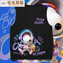 九街區熊坐月卡通創意寬松圓領純棉背心男夏季青年情侶潮牌無袖打底衫-毛毛男裝 歷史價格詳細信息