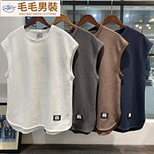 美式復古重磅無袖坎肩寬松大碼斤男ins潮牌珠地色背心打 歷史價格詳細信息