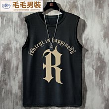 夏季新款無袖t恤男潮流休閑寬松坎肩背心港風ins帥氣百搭簡約12 背心男 無袖背心满599免運 歷史價格詳細信息