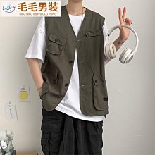 多袋工裝馬甲男 3色M-3XL 純棉馬甲背心 潮夏季拼接戰術背心 嘻哈高街機能風無袖外套-毛毛男裝 歷史價格詳細信息