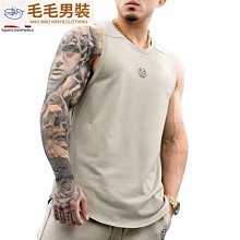 運動休閒背心夏季男士運動背心 寬鬆大開叉 素色無袖t恤 速乾圓領背心 歷史價格詳細信息