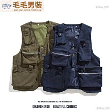 多袋工裝馬甲男 3色M-3XL 純棉馬甲背心 潮夏季拼接戰術背心 嘻哈高街機能風無袖外套-毛毛男裝 歷史價格詳細信息