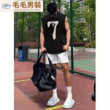 無袖t恤男 夏季純棉彈力寬肩運動加肥大碼寬松胖子肥佬坎袖衫背心-毛毛男裝 歷史價格詳細信息