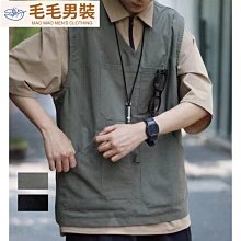 馬甲外搭男多袋工裝小背心馬夾日系cityboy外套疊穿無袖夾克潮-毛毛男裝 歷史價格詳細信息