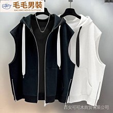 無袖背心寬鬆背心連帽馬甲連帽無袖 夏季薄款美式籃球健身無袖t恤運動背心男裝連帽寬鬆帽衫百搭 歷史價格詳細信息