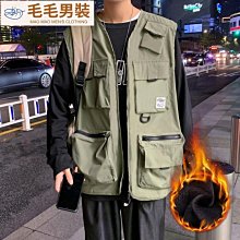 多袋工裝馬甲男 3色M-3XL 純棉馬甲背心 潮夏季拼接戰術背心 嘻哈高街機能風無袖外套-毛毛男裝 歷史價格詳細信息